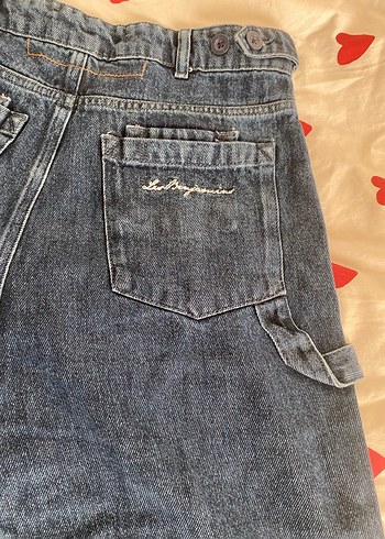 Kadın Lacivert Midi Denim Şort - Görsel 7