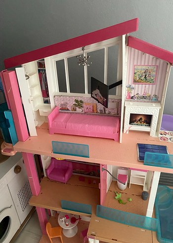 Pembe Çok Katlı Oyuncak Ev Kaydıraklı - Görsel 2