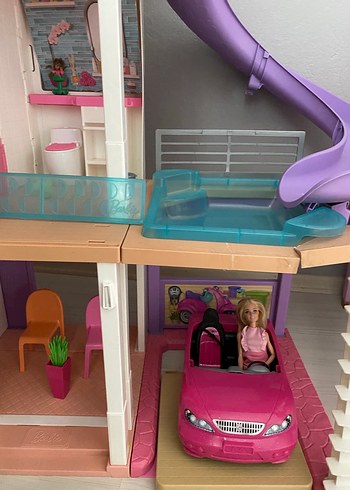 Pembe Çok Katlı Oyuncak Ev Kaydıraklı - Görsel 4