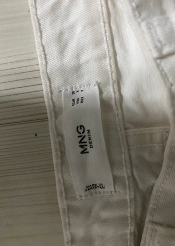 Kadın Beyaz Pamuklu Salaş Pantolon - Görsel 7