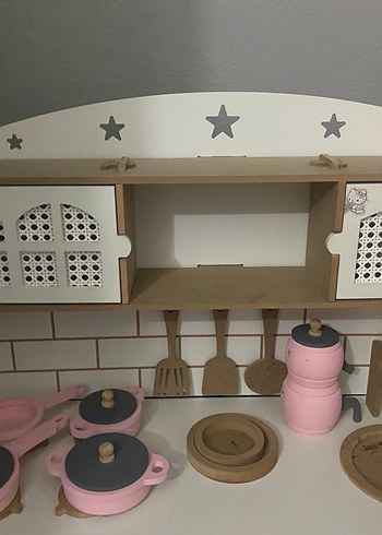 Beyaz Ahşap Çocuk Oyun Mutfak Seti - Görsel 2