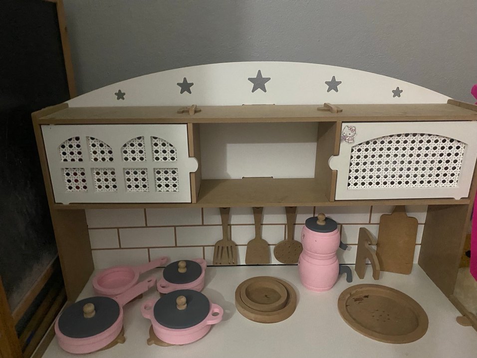 Beyaz Ahşap Çocuk Oyun Mutfak Seti - Görsel 2