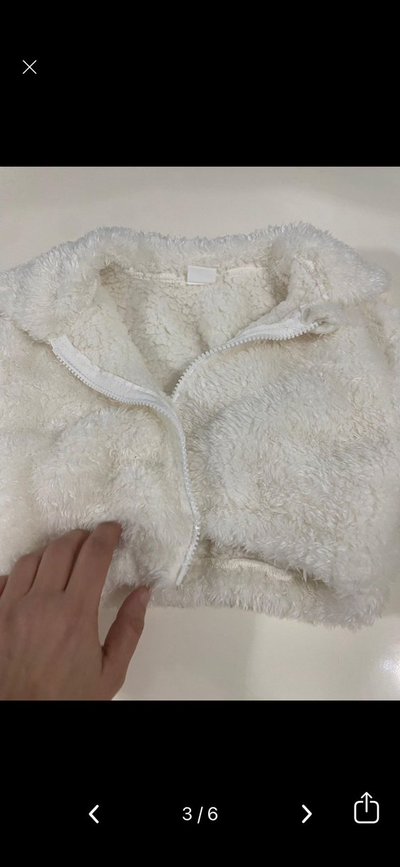 ÇocukBeyaz Kısa Peluş Takım - Görsel 3