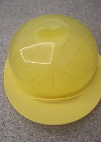 Tupperware Sarı Plastik Mutfak Kapak Seti Pasta kurabiye servisi