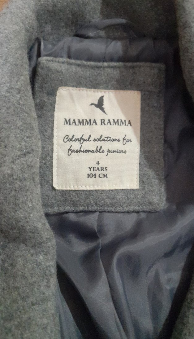 Düğmeli Gri Erkek Çocuk Yün Kaban - Görsel 2