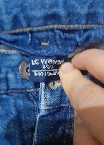 LC Waikiki Mavi Baskılı erkek çocuk Pantolon kışlık ici yunlu