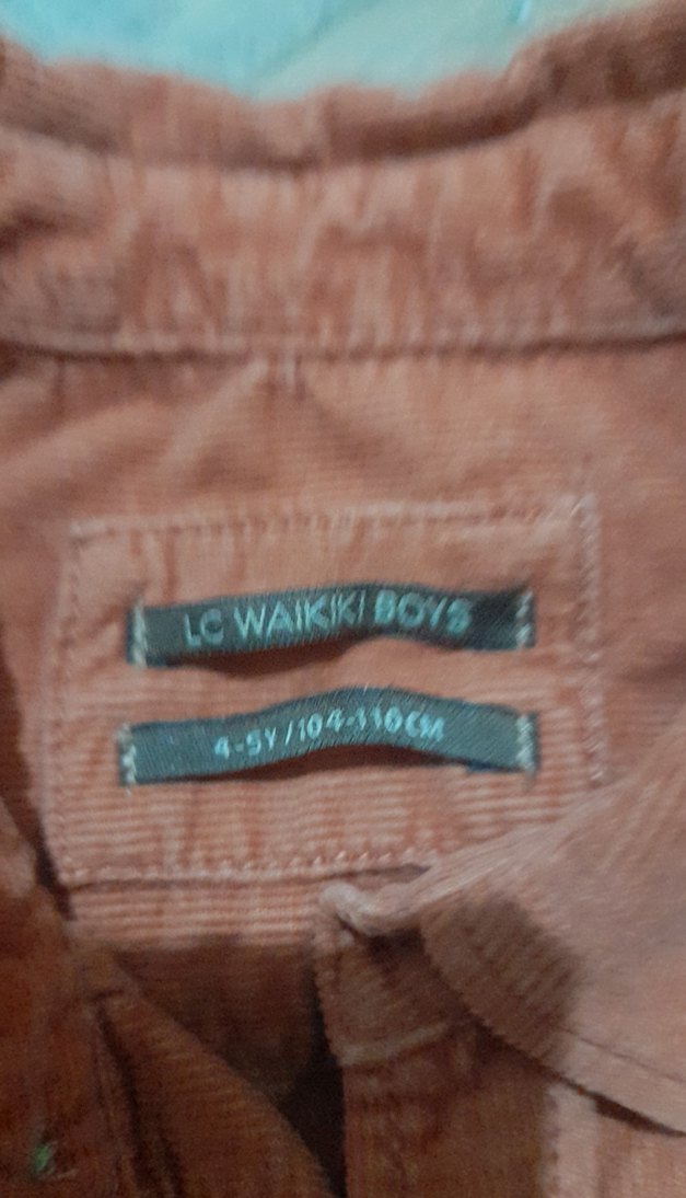 kremit rengi Erkek Çocuk kadife Gömlek 5 yaş - Görsel 2