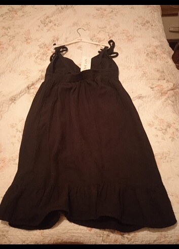 Keten yazlık kısa elbise  - Görsel 2