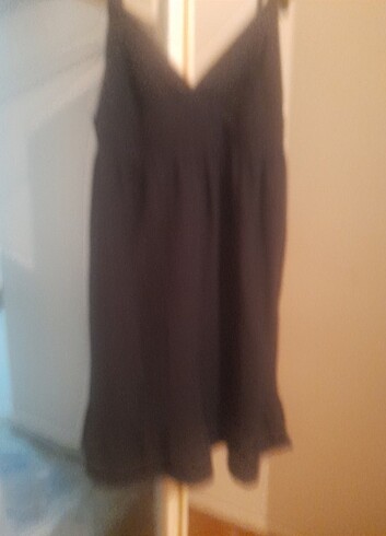 Keten yazlık kısa elbise  - Görsel 3