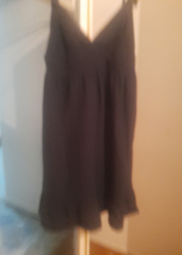 Keten yazlık kısa elbise  - Görsel 3