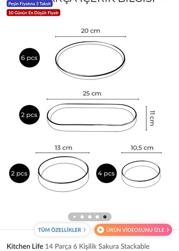 Kitchen Life 14 Parça 6 Kişilik Sakura Kahvaltı Takımı - Görsel 5