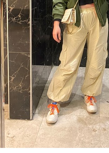 Zara Bej Rahat Kesim Midi Kadın Kumaş Pantolon