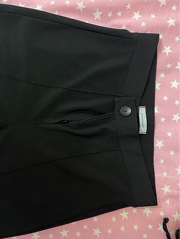 Siyah likralı kumaş pantolon