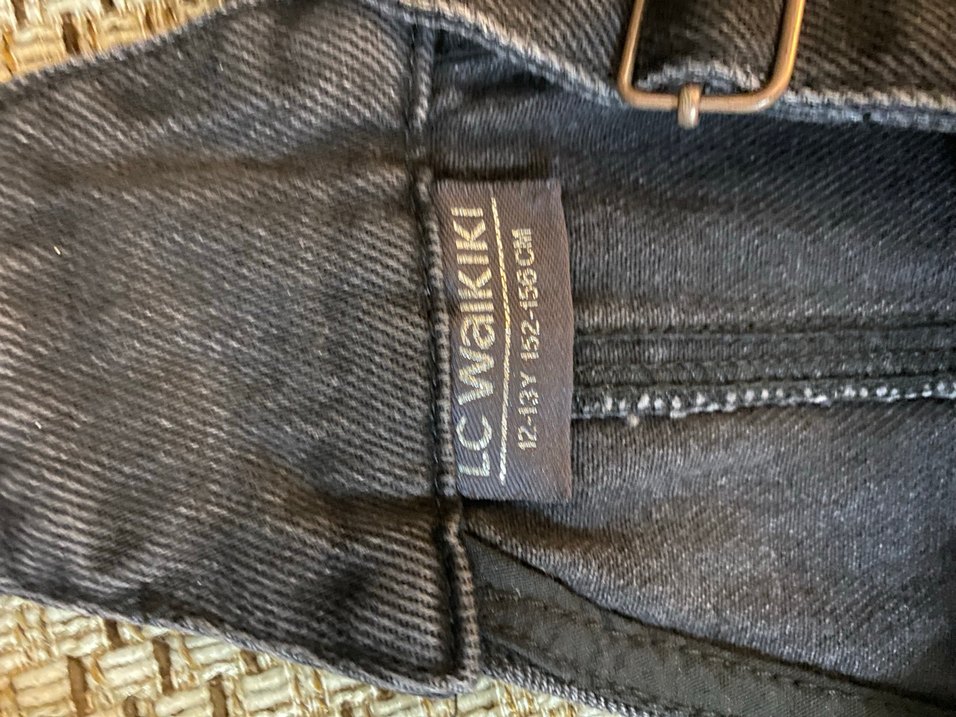 Siyah Kadın Kot Midi Salopet - Görsel 5