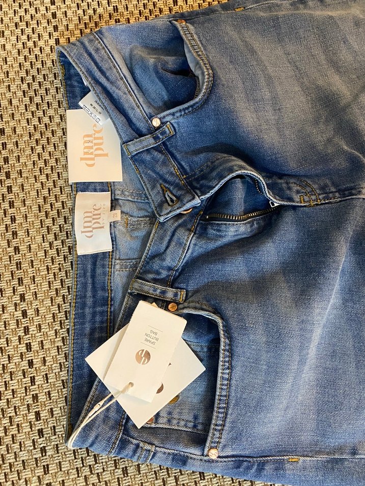 Parlak Mavi Kadın Denim Midi Kot Pantolon - Görsel 2