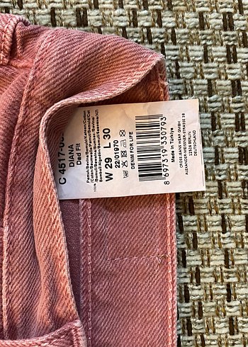 Kadın Pembe Midi Kot Pantolon Fermuarlı - Görsel 2