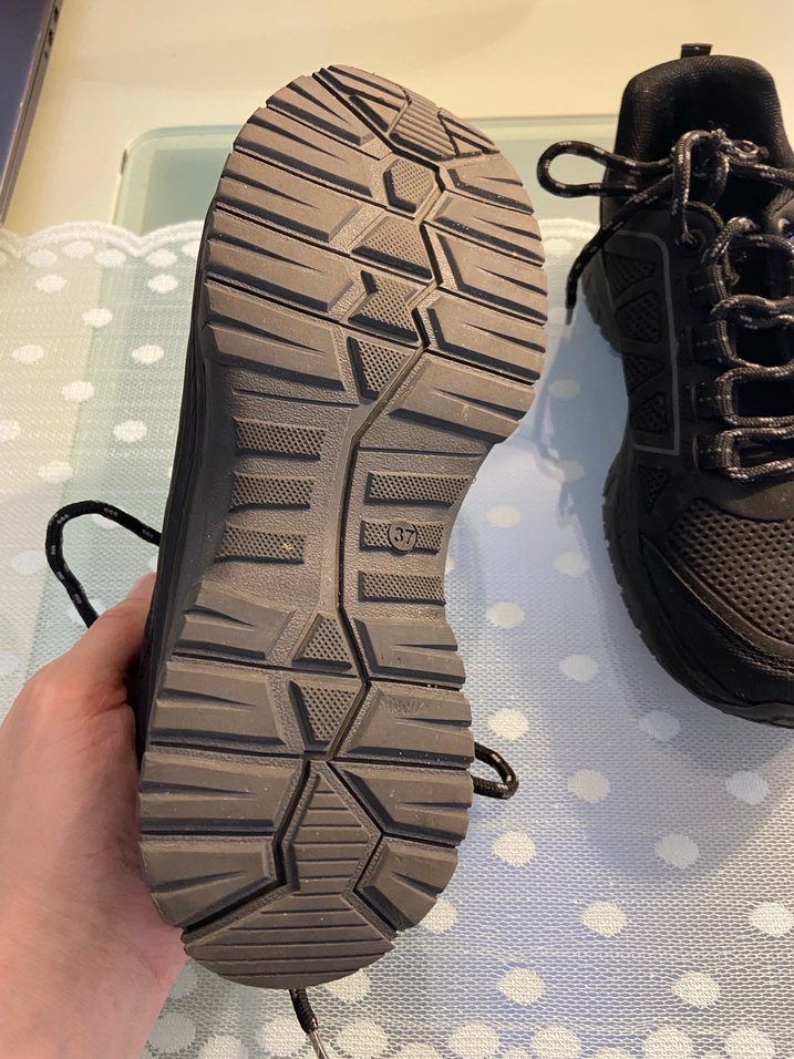 Siyah Erkek Spor Ayakkabı Bağcıkları - Görsel 3