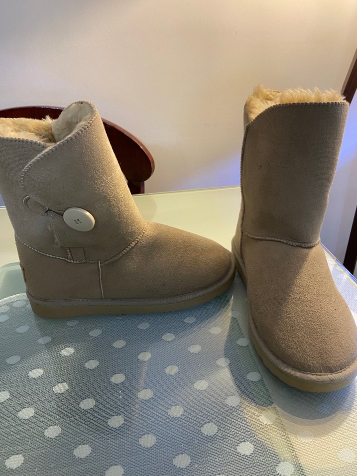 Bej Süet Kadın Dolgu Topuklu Bot - Görsel 2