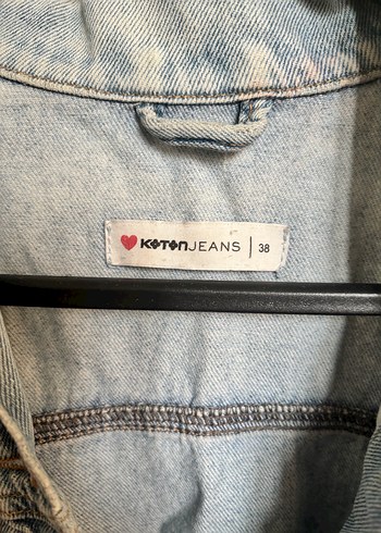 Düğmeli Gri Mavi Denim Kadın Ceket - Görsel 3