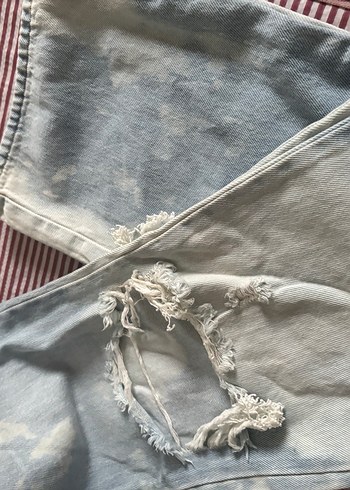 Bol Kesim Kadın Kot Pantolon - Görsel 2