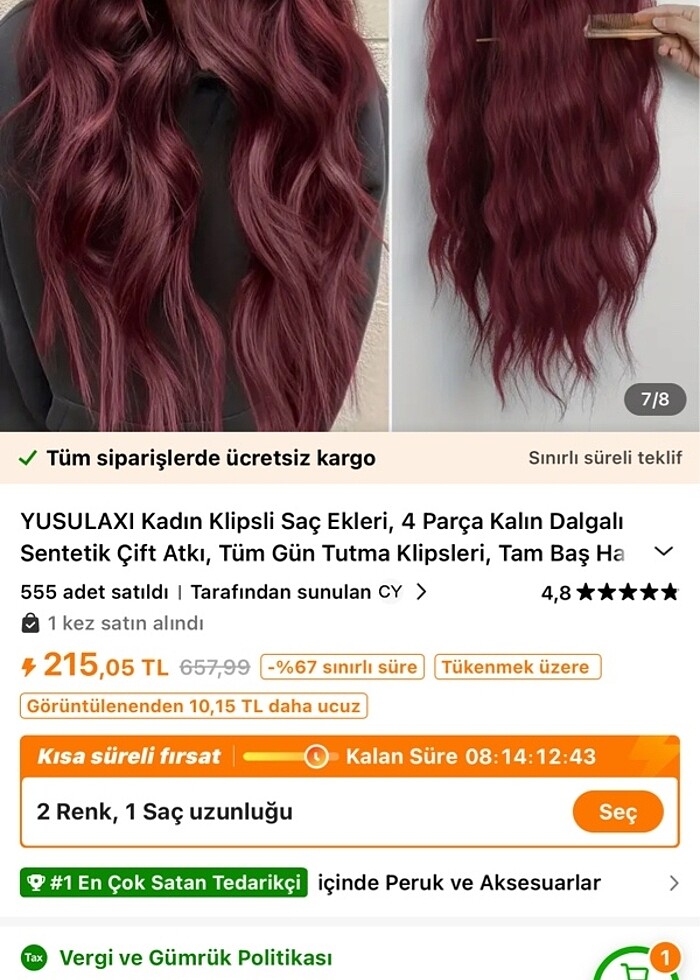 Kızıl ek saç - Görsel 2