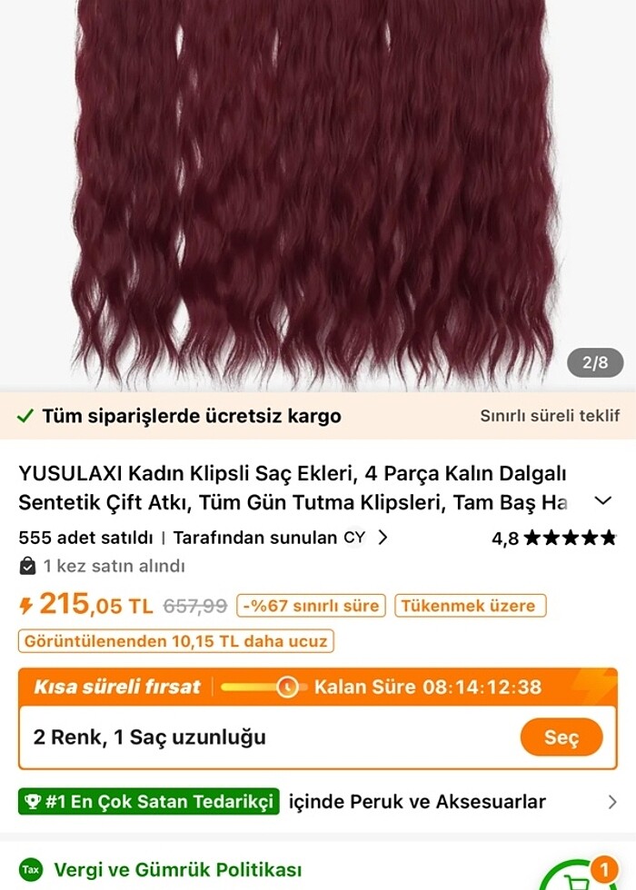 Kızıl ek saç - Görsel 3