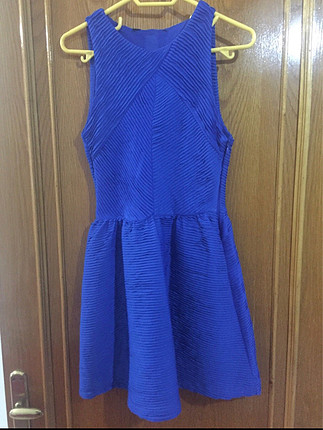 xs Beden Mavi mini elbise