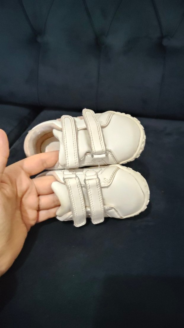 Beyaz kız Çocuk Sneakers Velcro Bantlı - Görsel 3