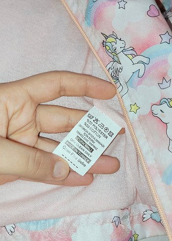 Kız Çocuk Pembe Kapüşonlu Fermuarlı Yağmurluk - Görsel 5