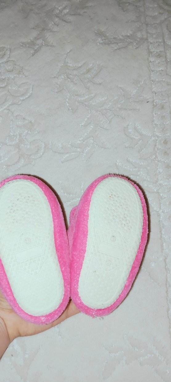 Nakışlı Pembe Kız Çocuk Sıcak Terlik - Görsel 2