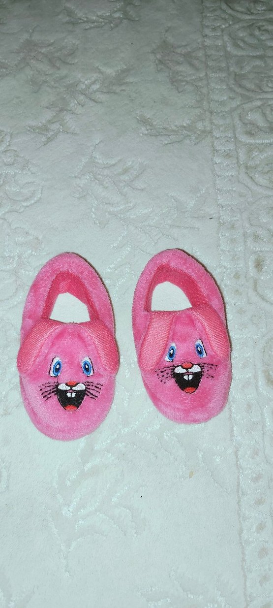 Nakışlı Pembe Kız Çocuk Sıcak Terlik - Görsel 3