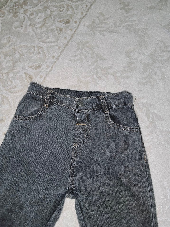 Erkek Çocuk Gri Denim Pantolon - Görsel 4