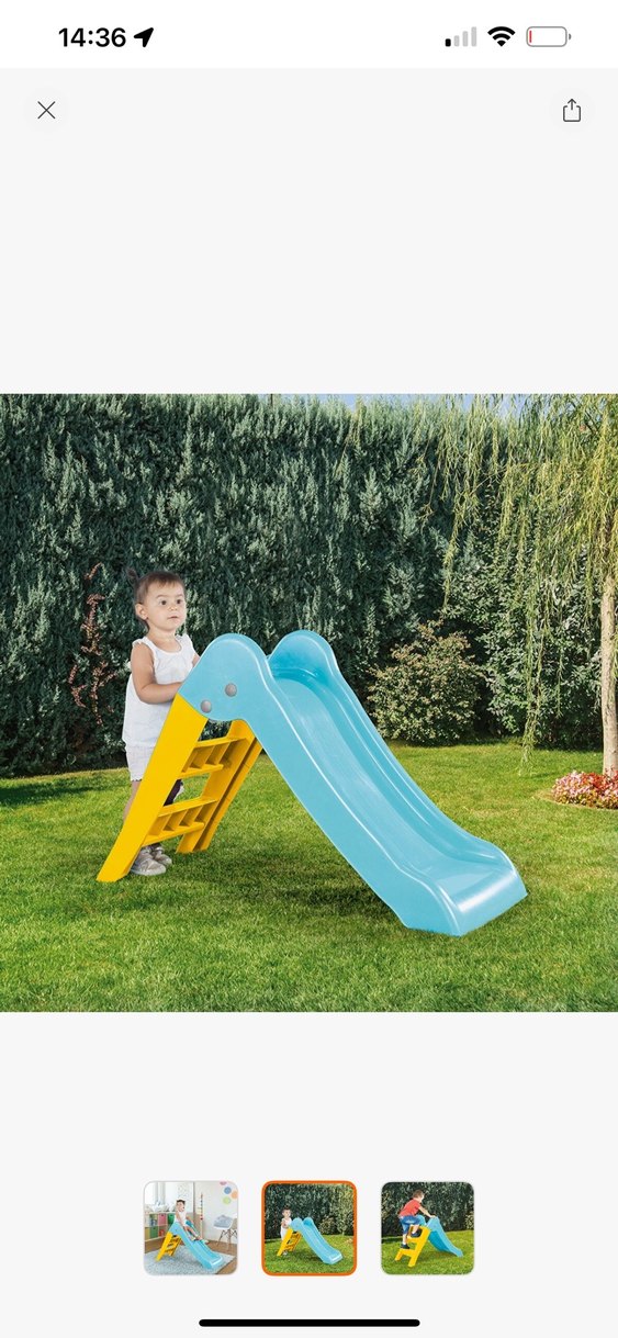 Pastel Mavi Çocuk Kaydırağı - Görsel 2