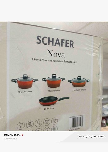 Schafer Nova 7 Parça Kırmızı Tencere Seti - Görsel 2