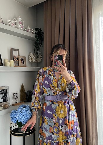 Bohem Çok Renkli Uzun Elbise - Görsel 3