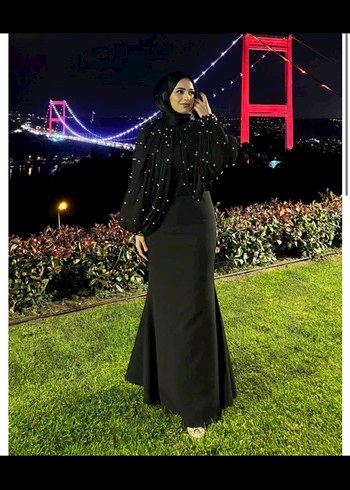 Zara siyah incili abiye