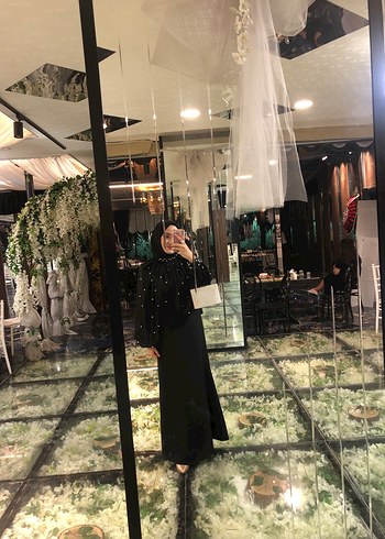 siyah incili abiye - Görsel 3