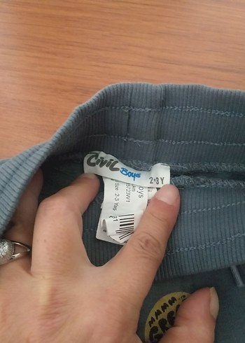 Gri Pamuklu Baskılı Erkek Çocuk Eşofman Altı - Görsel 2