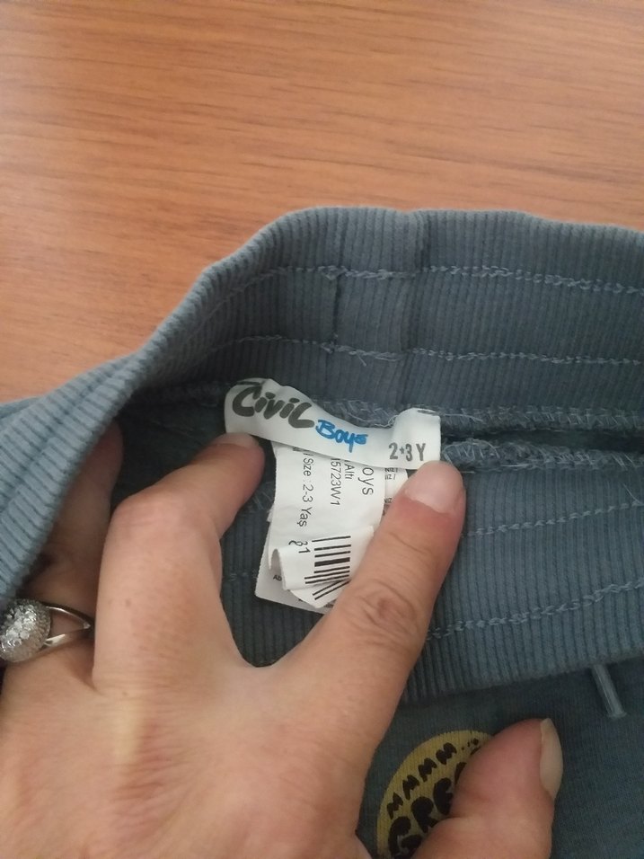 Gri Pamuklu Baskılı Erkek Çocuk Eşofman Altı - Görsel 2