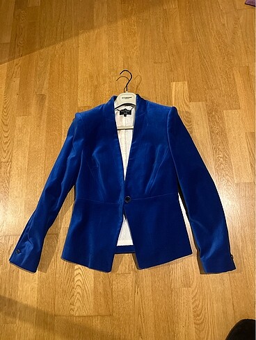 Gece mavisi,kadife blazer ceket