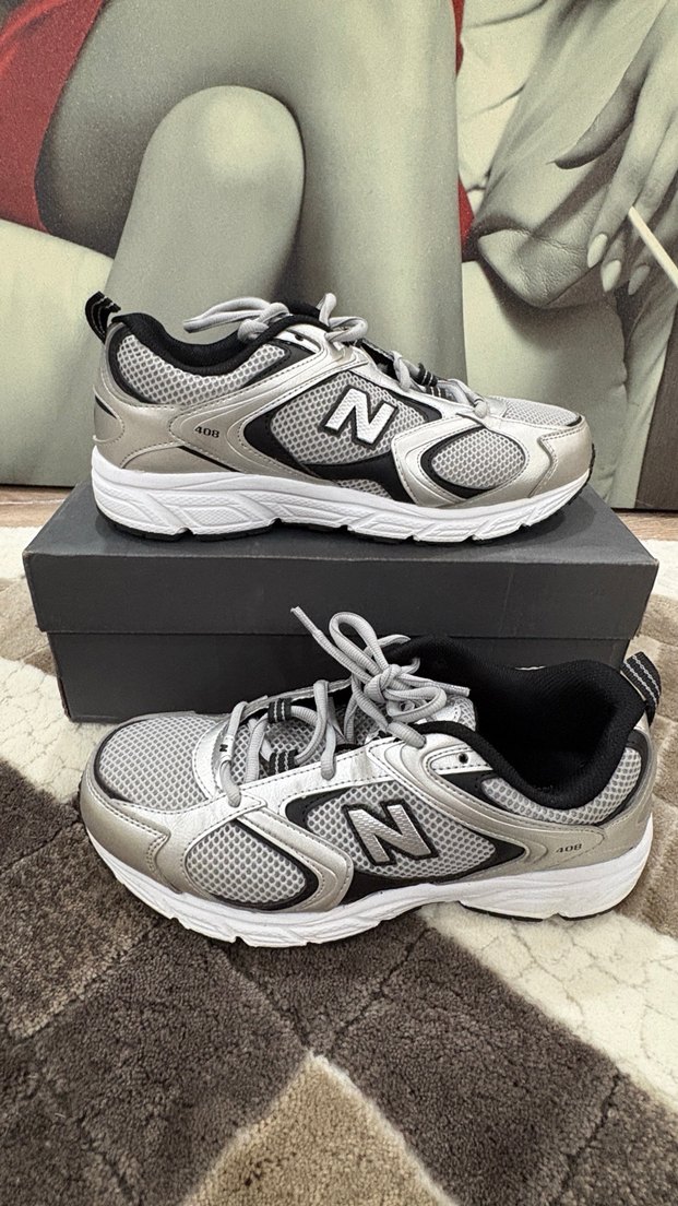 New Balance 408 Kadın Gri Sneaker Spor Ayakkabı - Görsel 3