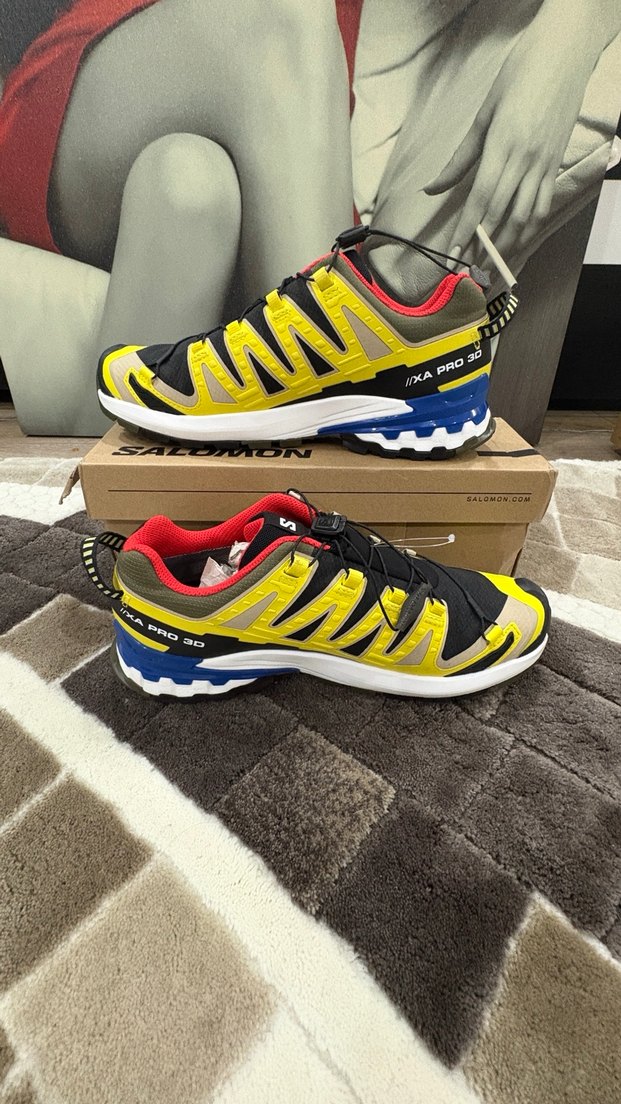 Salomon Xa Pro 3D V9 Gore-Tex Erkek Sarı Outdoor Ayakkabı - Görsel 2