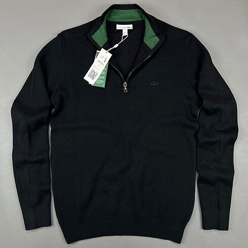 LACOSTE YARIM FERMUARLI ÖRME TRİKO KAZAK