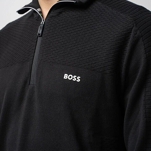 Boss Zolet Örgü Yarım Fermuarlı Kazak