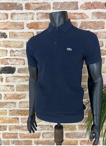 Lacoste Lacoste Polo Yaka Düğmeli Triko Lacivert