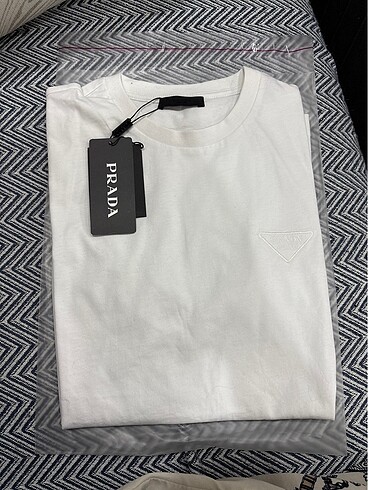 Prada Düz Basic Beyaz T-Shirt