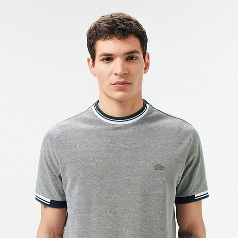 Lacoste Erkek Bisiklet Yaka Gri T-Shirt