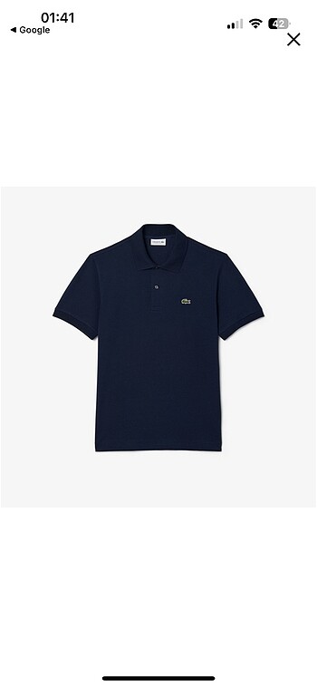 Lacoste Lacivert Polo Yaka Çelik Örme T-shirt