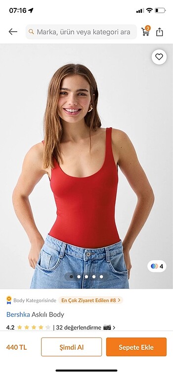 BERSHKA askılı body