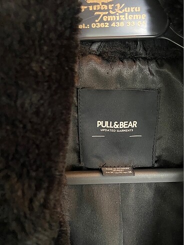 Pull and Bear Pullbear siyah peluş kürk